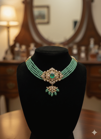 Heirloom Emerald & Diamond Polki Choker