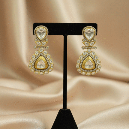 Timeless Polki-Style Drop Earrings