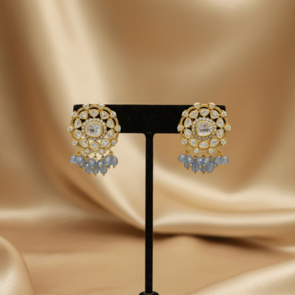 Royal Polki Style Drop Earrings