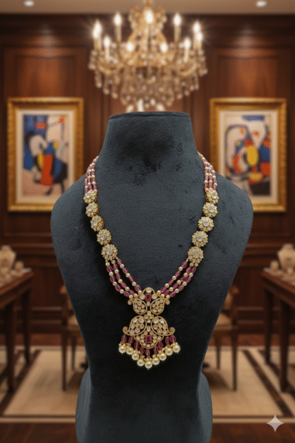 The Royal Pavo Polki Necklace: An Ode to Heritage