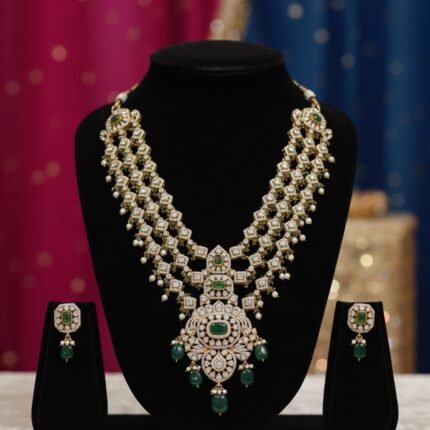 Regal Emerald & Polki Grandeur Set